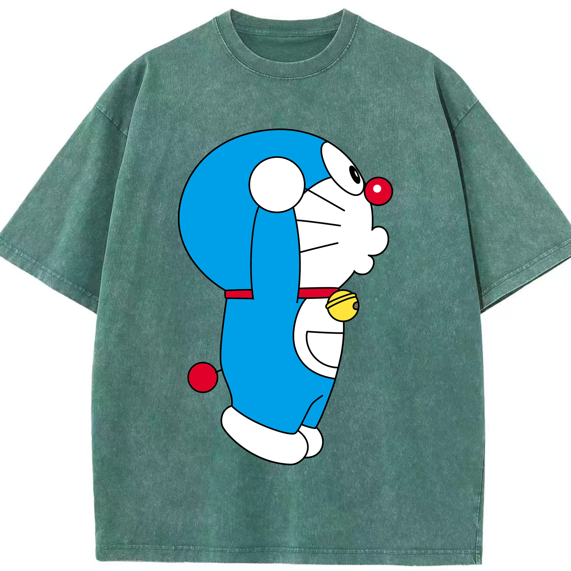 （画像用） ドラえもん Doraemon 綿100% ヴィンテージ風 半袖Tシャツ（フロントプリント）